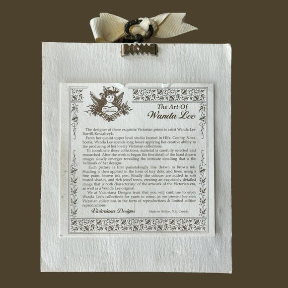 Vintage Wanda Lee Set of 2 Miniature Wood Framed Illustrated Perfume Bottles - Picture 9 of 14